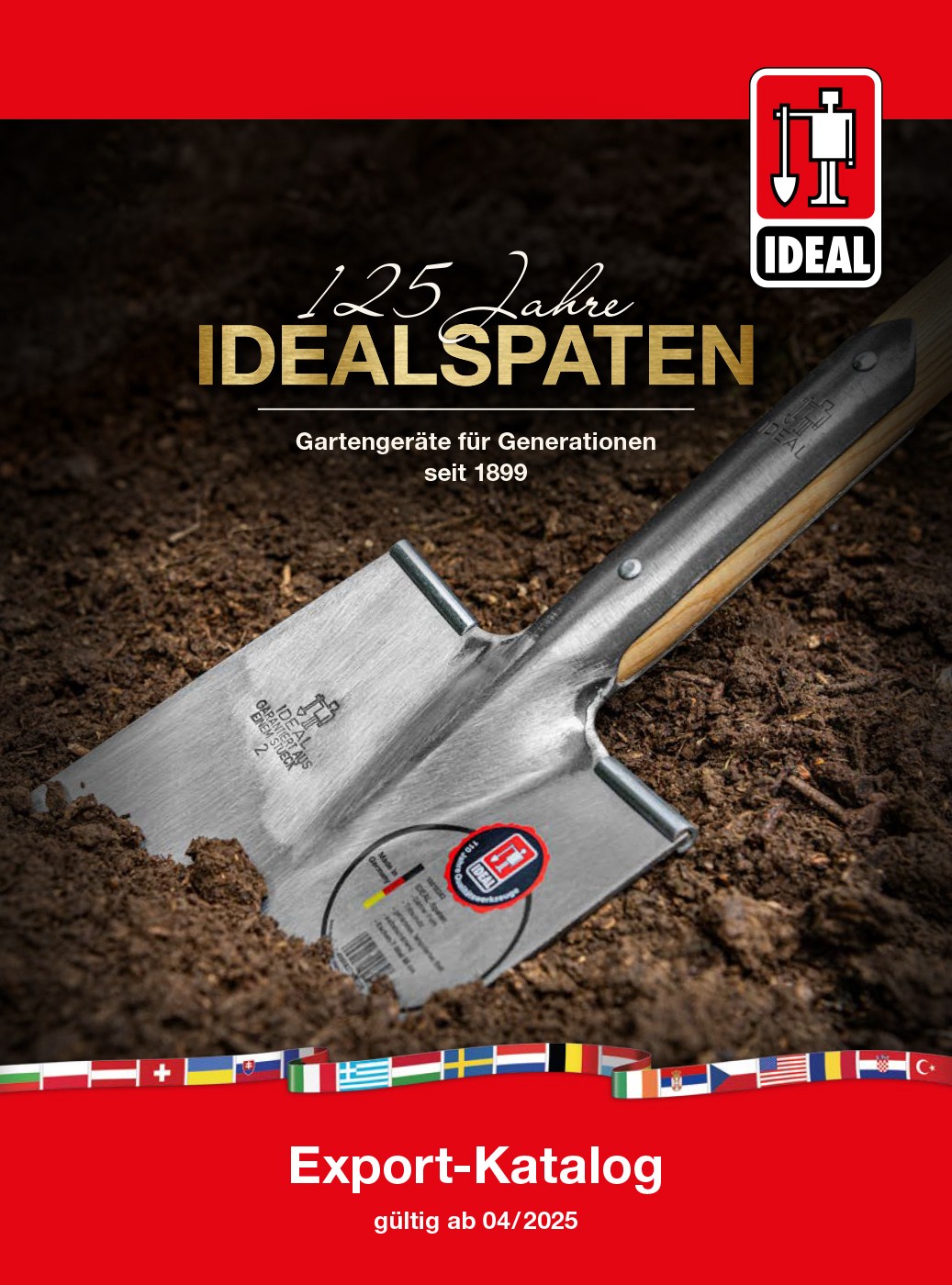 IDEALSPATEN Export-Katalog 2025 Idealspaten Export-Katalog 2025-Titel
